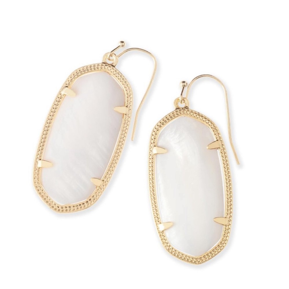 Kendra Scott Elle Gold and Cream Earrings